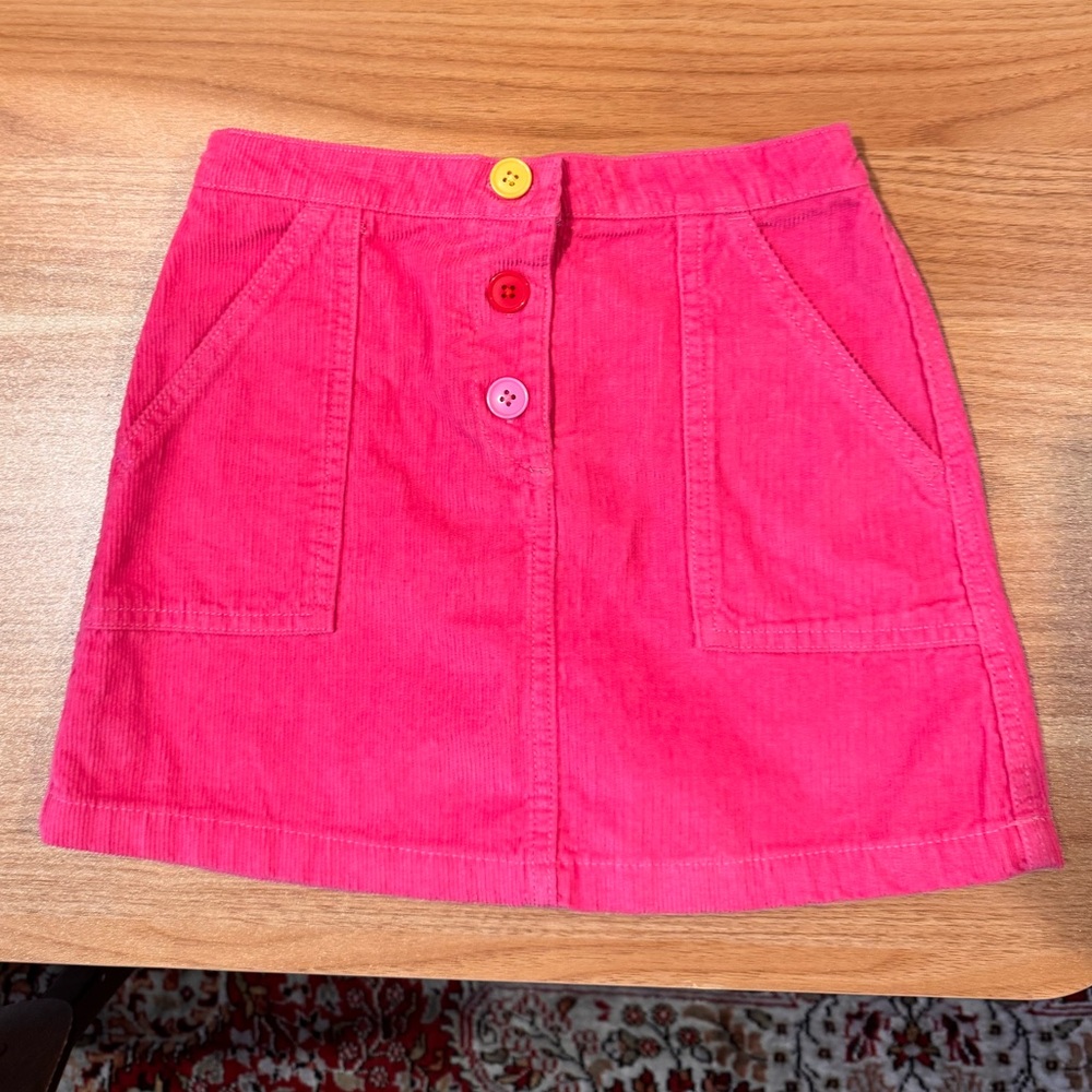 Mini Boden corduroy a-line mini skirt and coordinating long sleeve cropped shirt